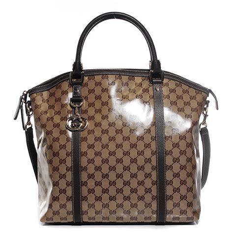 gucci brown monogram tote bag|gucci tote bag outlet.